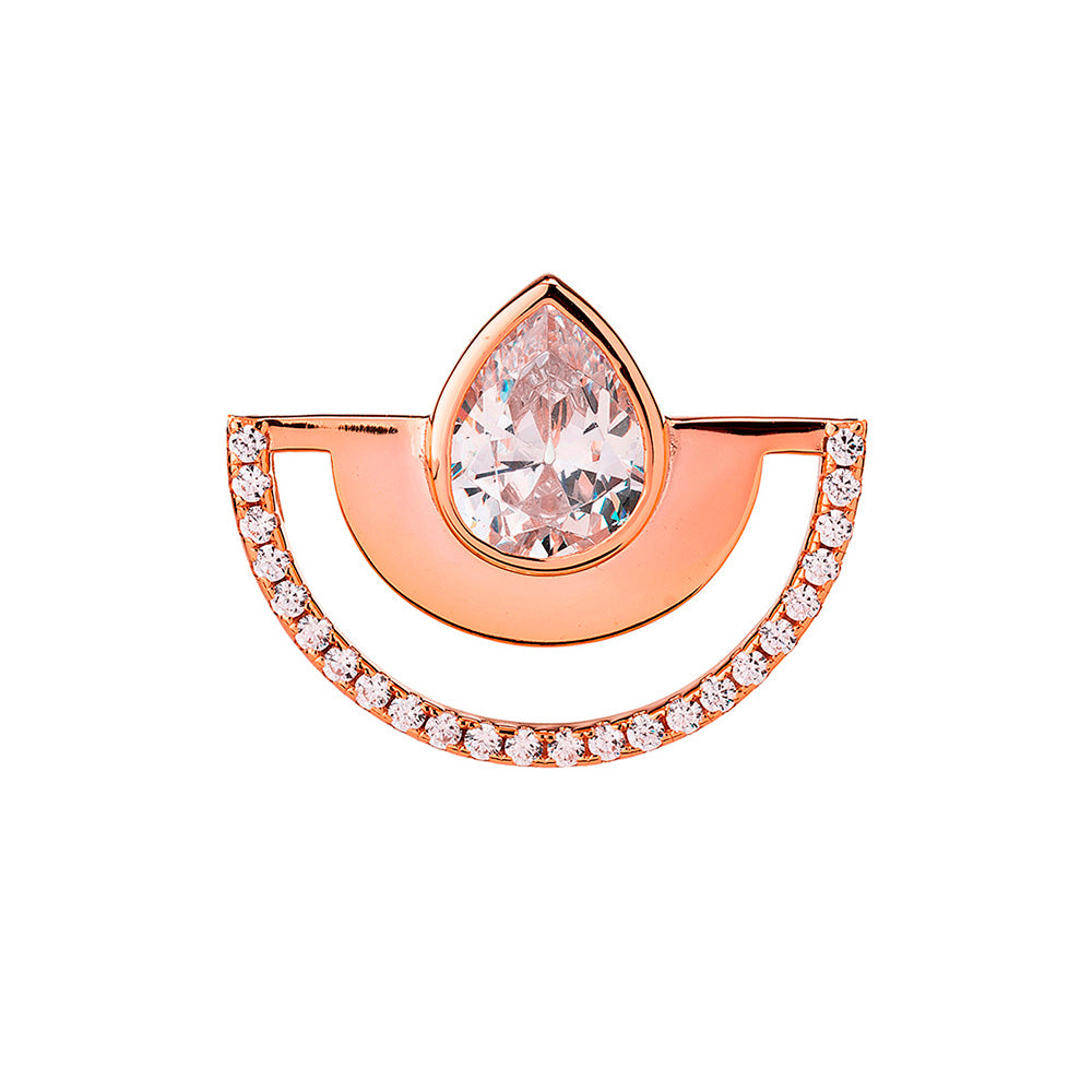 Anello regolabile Colorful Half Round Shine