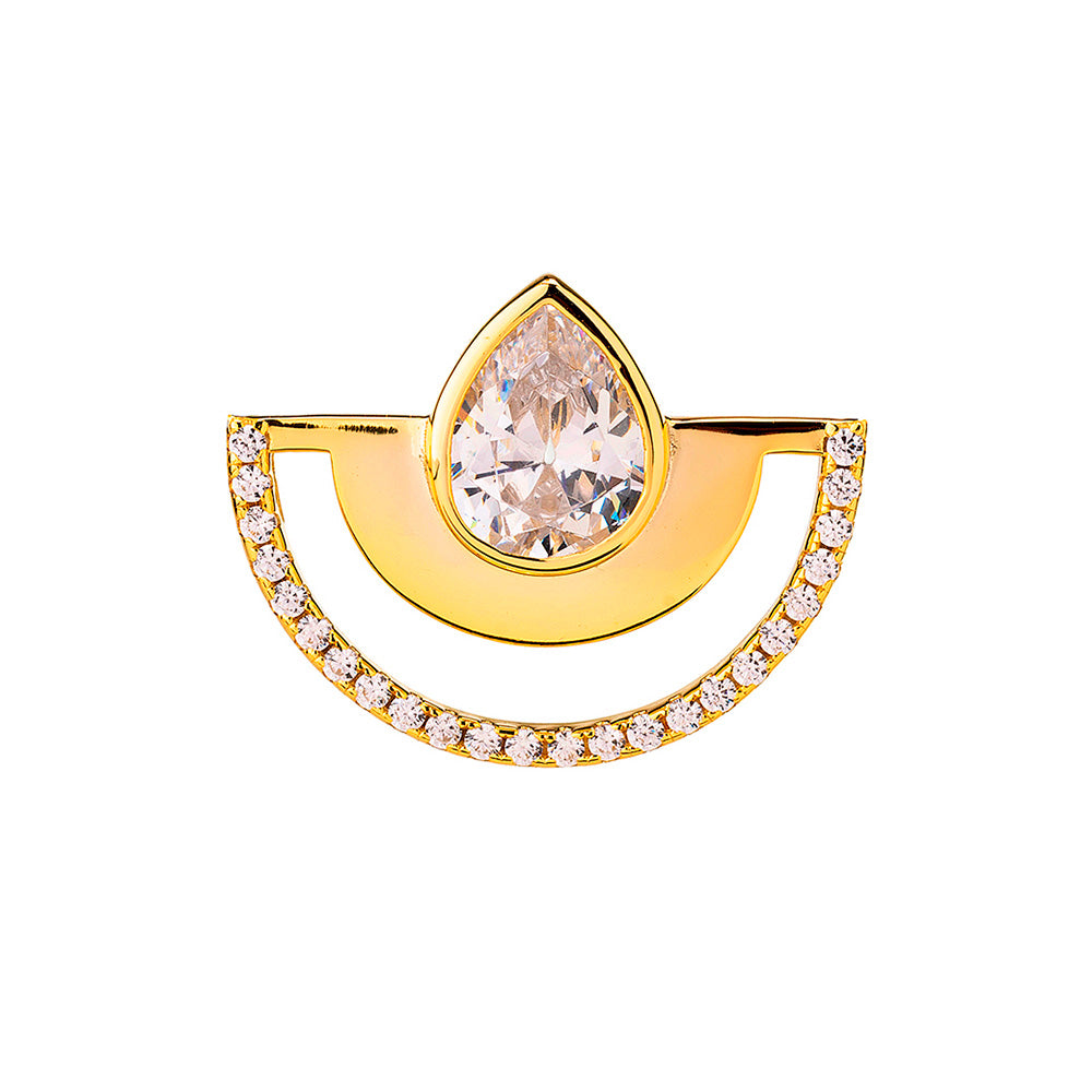 Anello regolabile Colorful Half Round Shine