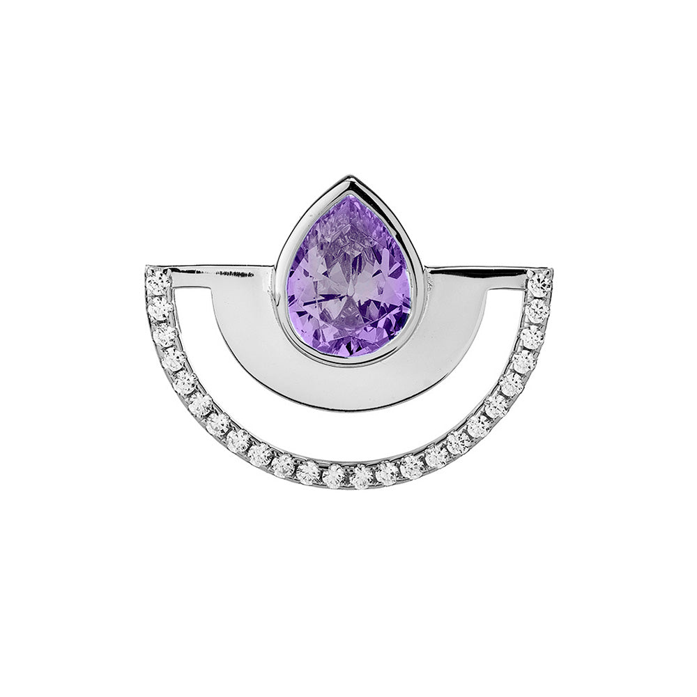 Anello regolabile Colorful Half Round Shine
