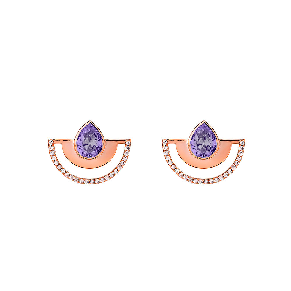 Orecchini Colorful Half Round Shine