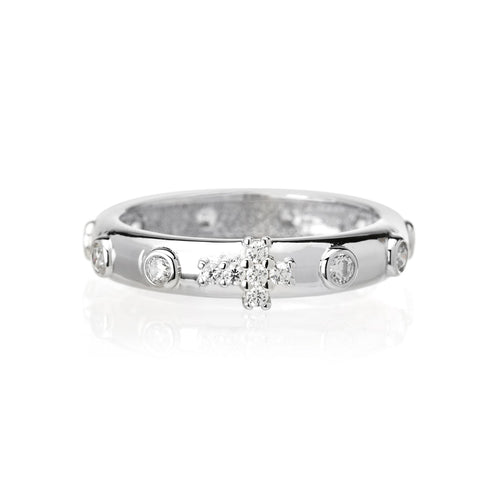 Anello Faith Rosario Liscio