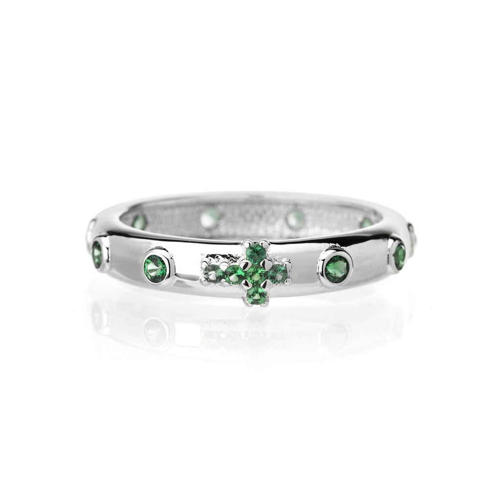 Anello Faith Rosario Liscio