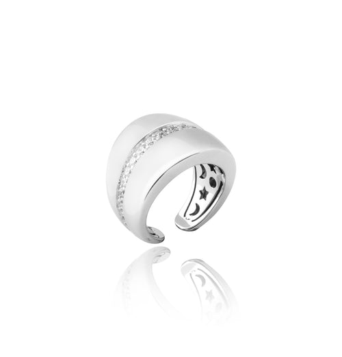 Anello Mid-Pavè Shine Star Moon