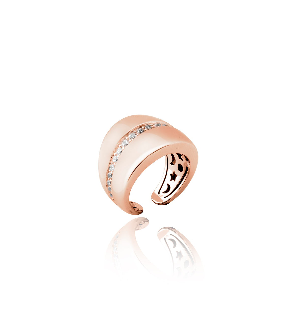 Anello Mid-Pavè Shine Star Moon