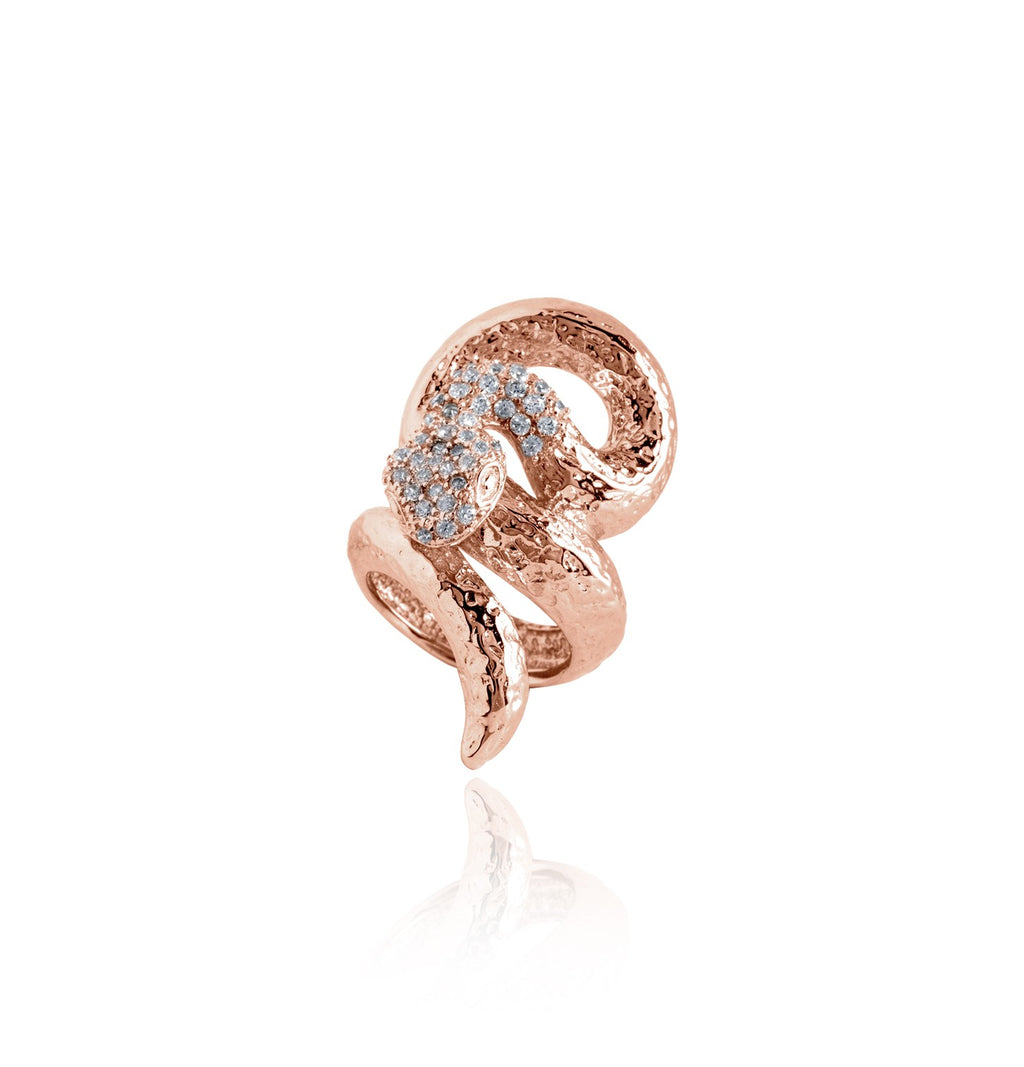 Anello Shine Serpente Intrecciato