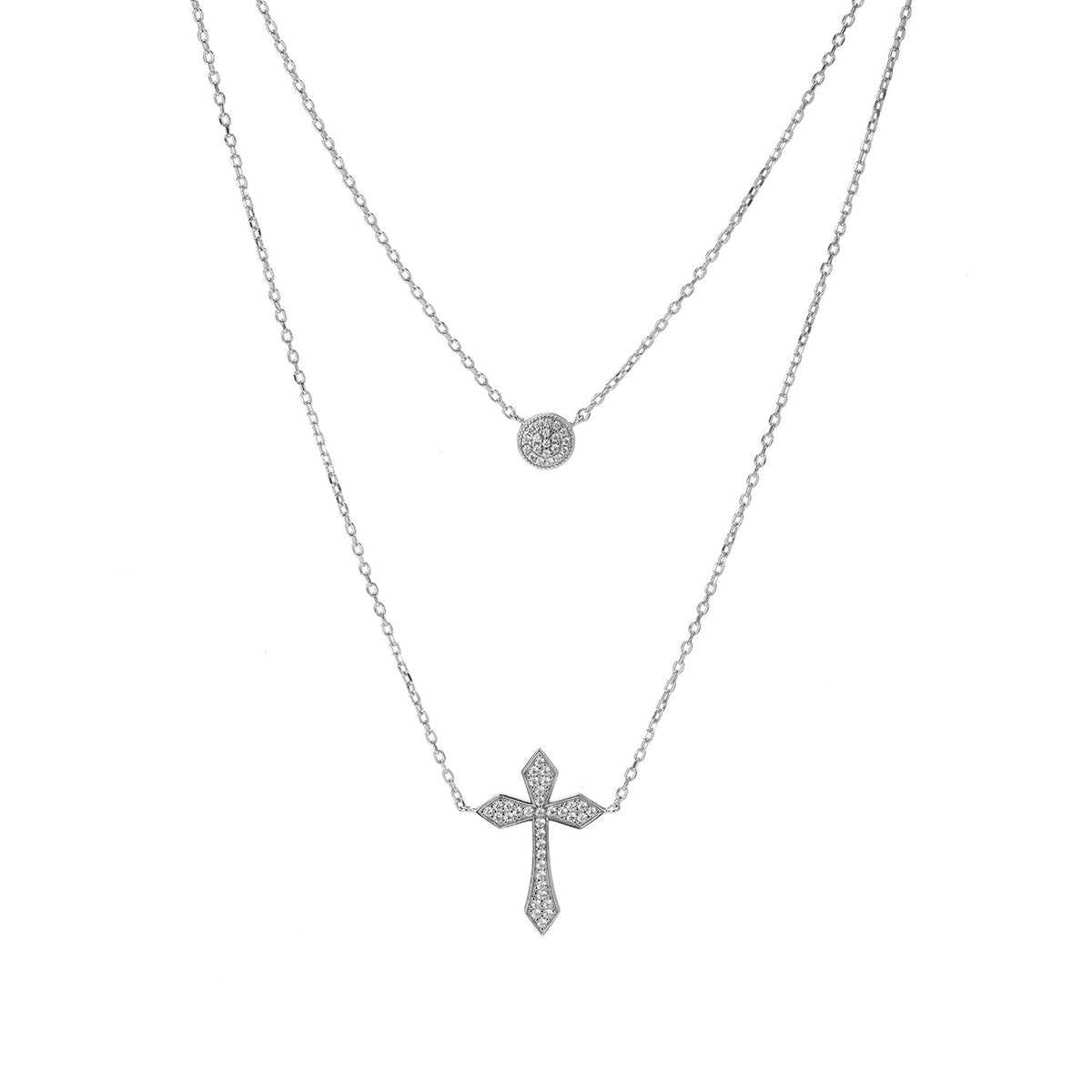 Collana Due Fili Stardust Cross